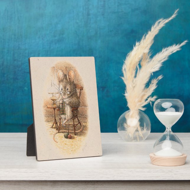 Dormouse Knitting Anniversary Party Fotoplatte (Seite)