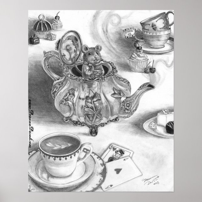 Dormouse Poster Alice im Wunderland Poster (Vorne)