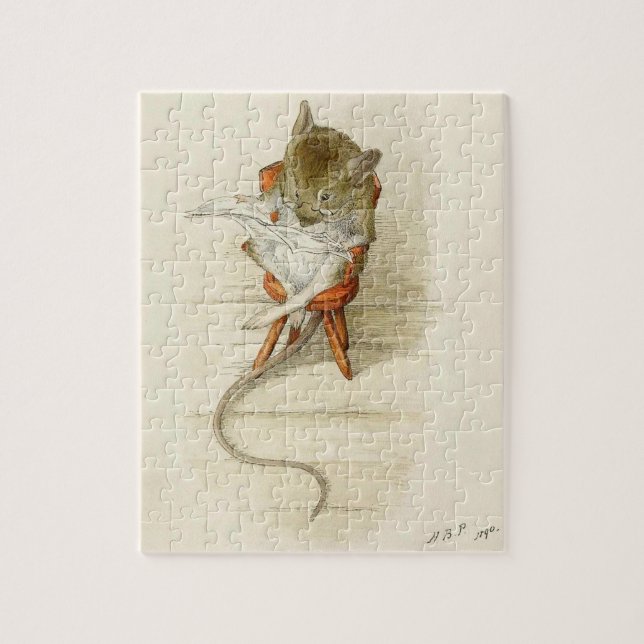 Dormouse Reading the Newspaper Puzzle (Vertikal)