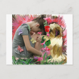 Dorn in Ihrer Rose Postkarte