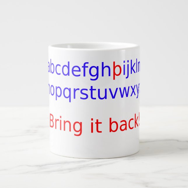 Dorn zurückbringen Jumbo-Tasse (Vorderseite)