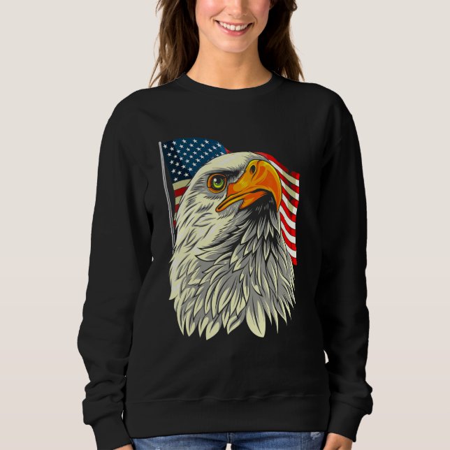 Dornadenkopf mit US Flagge-Flag-Amer Sweatshirt (Vorderseite)