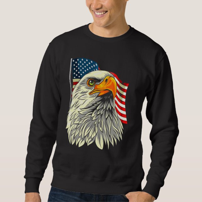Dornadenkopf mit US Flagge-Flag-Amer Sweatshirt (Vorderseite)
