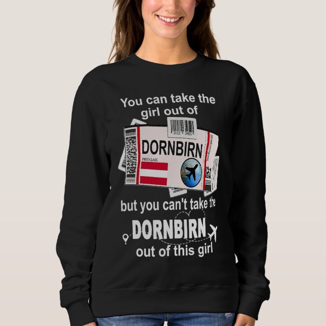 Dornbirn Boarding Pass  Dornbirn Girl  Dornbirn Sweatshirt (Vorderseite)
