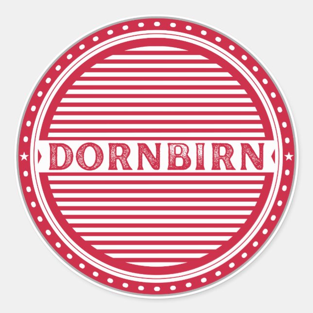 Dornbirn City Pride Emblem – Austria Identity Runder Aufkleber (Vorderseite)
