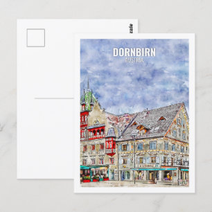 Dornbirn Österreich Berühmte Reise Wasserfarben Sk Postkarte