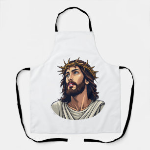 Dornenkrone Jesus Vintage-Ätzung-Shirt 2 Schürze