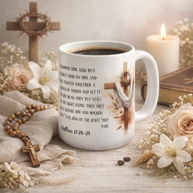 Dornenkrone und Ostern Hoffnung Kaffeetasse (Von Creator hochgeladen)