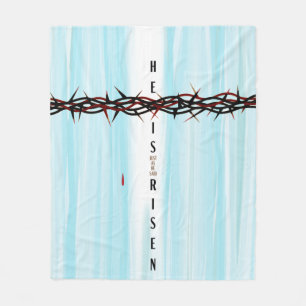 Dornenkronenkreuz Fleecedecke