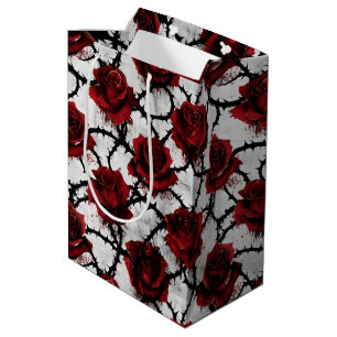 Dornige rote Rosen gothic dunkle Liebe Anti-Valent Mittlere Geschenktüte