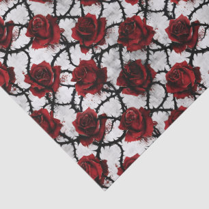 Dornige rote Rosen gothic dunkle Liebe Anti-Valent Seidenpapier