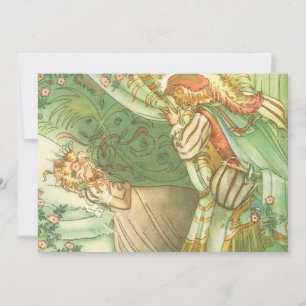 Dornröschen Prinzessin, Vintage Märchen Einladung