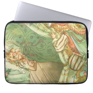 Dornröschen Prinzessin, Vintage Märchen Laptopschutzhülle