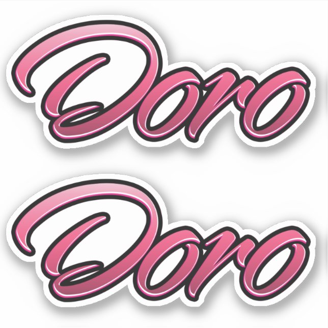 Doro faded pink Aufkleber Sticker Stickerset (Vorderseite)
