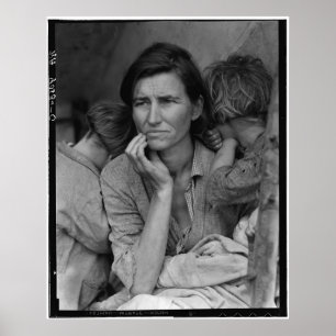 Dorothea Lange's Migrant Mutter Florence Thompson Poster