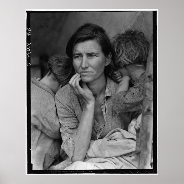 Dorothea Lange's Migrant Mutter Florence Thompson Poster (Vorne)