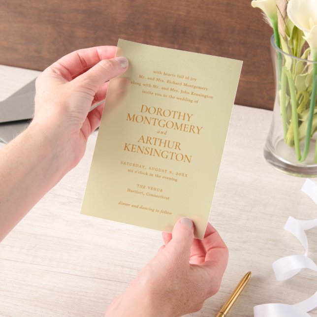 Dorothy Butter Yellow Elegant Wedding (Handgehalten)