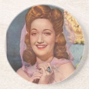 Dorothy Lamour 1940er-Star der 'Road'-Filme Sandstein Untersetzer