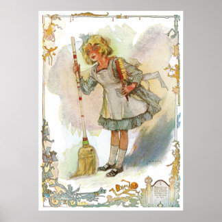 Dorothy macht Hausarbeit Vintag Oz Poster