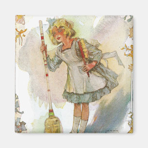 Dorothy macht Hausarbeit Vintage Oz Magnet