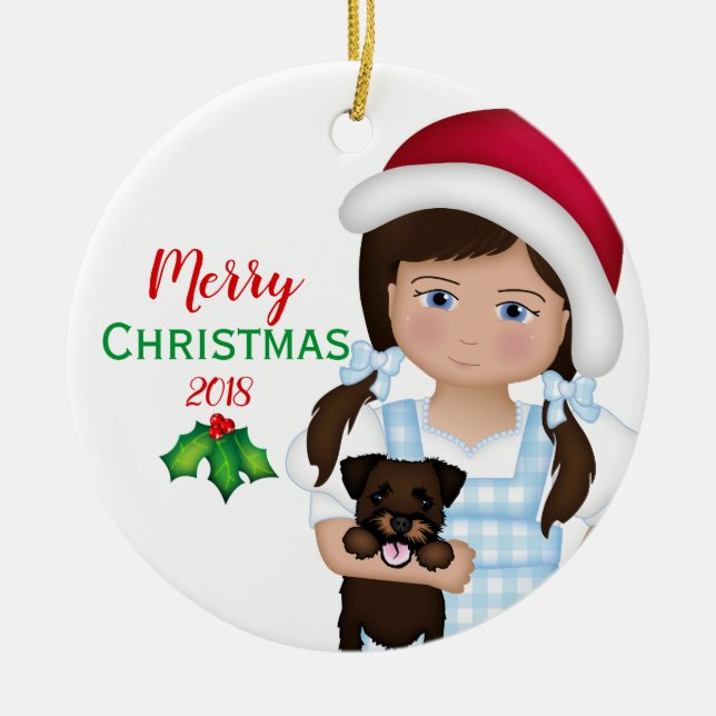 Dorothy-Rubin-Pantoffel Unze frohe Weihnachten Keramik Ornament (Vorne)