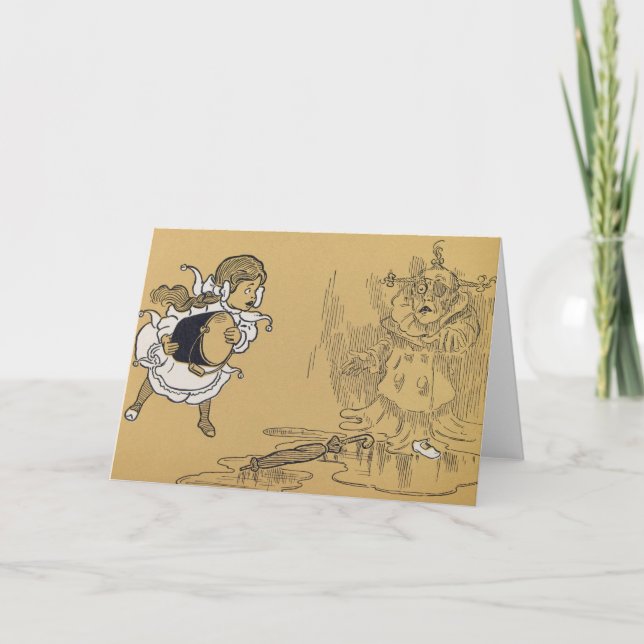 Dorothy schmelzende Wicked Witch Wizard von Oz Karte (Vorderseite)