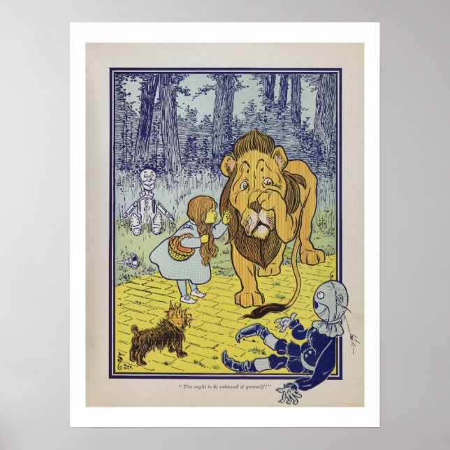 Dorothy trifft auf das feige Lion Poster (Vorne)