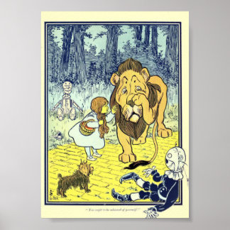 Dorothy und das Löwenplakat (Zauberer von Oz) Poster