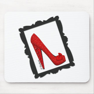 Dorothys gerahmter karminroter roter Heels Mousepad