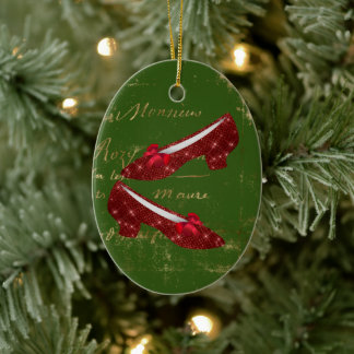 Dorothys Ruby Slippers Keramik Ornament