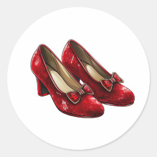 Dorothys Ruby Slippers Runder Aufkleber
