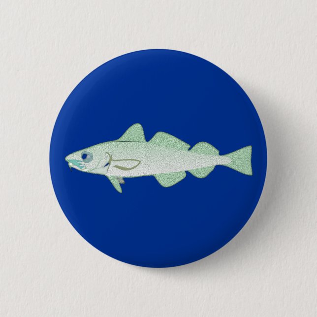 Dorsch codfish Fisch fish Button (Vorderseite)