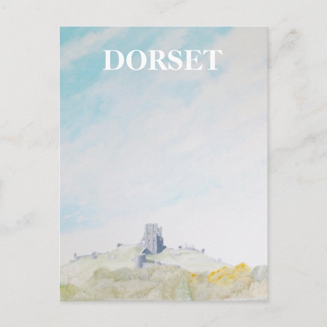 Dorset, Corfe Castle Postkarte (Vorderseite)