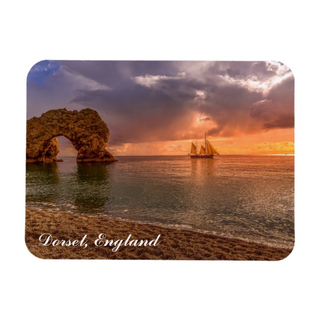 Dorset England Durdle Door Travel Foto Magnet (Horizontal)