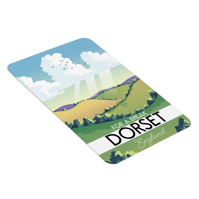 Dorset England Reiseplakat Magnet (Rechte Seite)