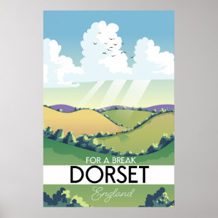 Dorset England Reiseplakat Poster