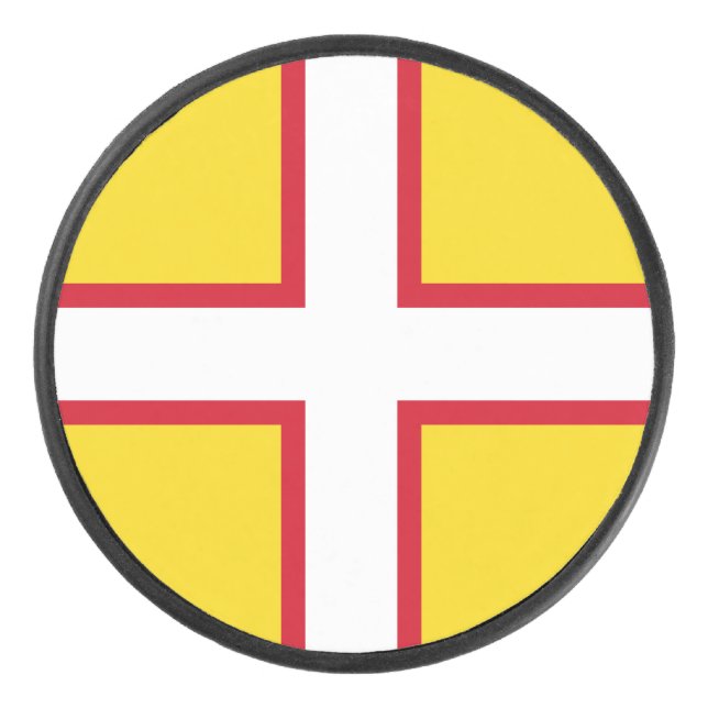 Dorset-Flagge Eishockey Puck (Vorderseite)