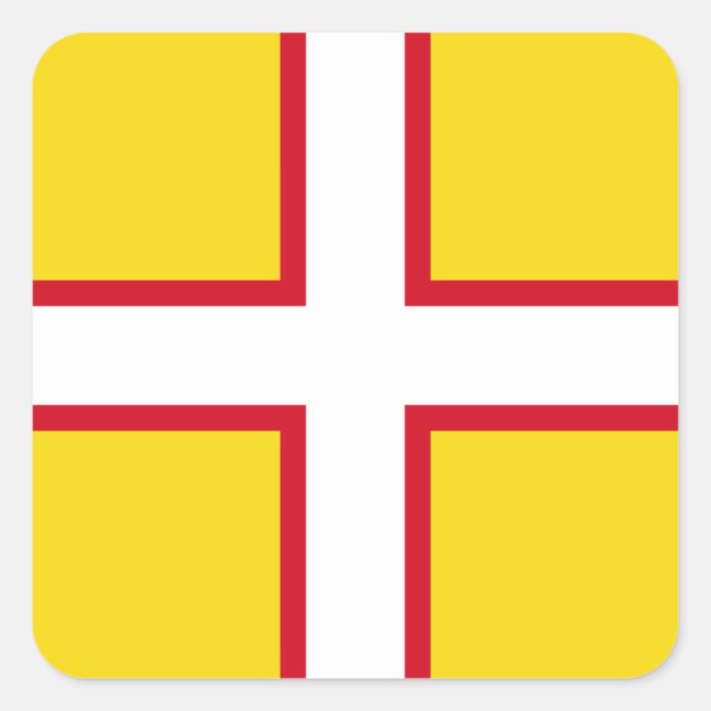 Dorset-Flagge Quadratischer Aufkleber (Vorderseite)