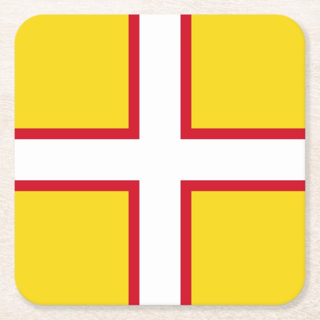Dorset-Flagge Rechteckiger Pappuntersetzer (Vorderseite)