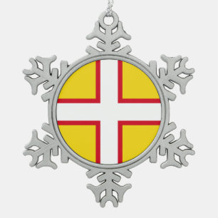 Dorset-Flagge Schneeflocken Zinn-Ornament