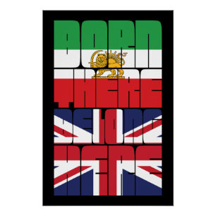Dort geboren, hier zugehörig britisch iranisches D Poster