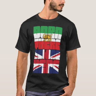Dort geboren, hier zugehörig britisch iranisches D T-Shirt
