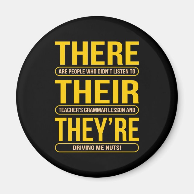 Dort sind sie Englischlehrer Magnet (Vorne)