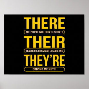 Dort sind sie Englischlehrer Poster