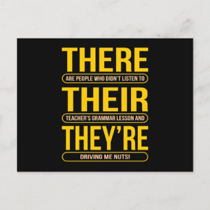 Dort sind sie Englischlehrer Postkarte