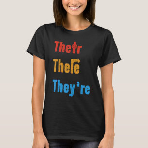 Dort sind sie Englischlehrerin Grammar Explan T-Shirt