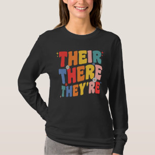Dort sind sie Englischlehrerin Grammar Retro T-Shirt