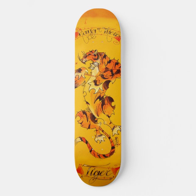 dort TIGER-Tafel hängen Skateboard (Vorderseite)