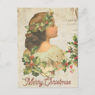 Dort wird auch ein Ast der Heiligen gezeichnet Feiertagspostkarte