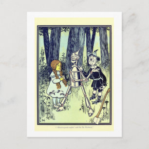 Dorthy & Scare Crow treffen Tin Man   Postkarte